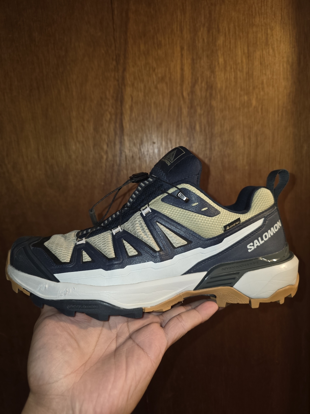 Salomon Men's Trail Running Shoes - Navy & Beige